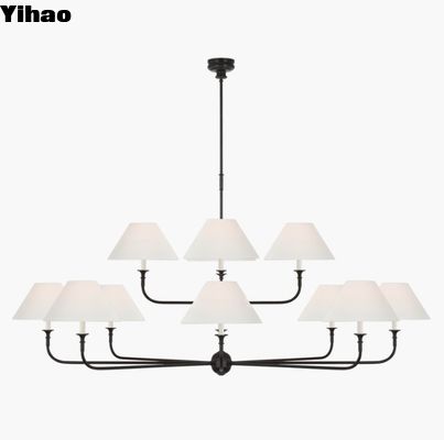 Comfort visuel Piaf deux rangées de chandelier surdimensionné TOB 5458