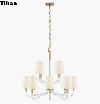 CHC 5903 Reagan Chandelier de deux niveaux moyen en cuivre antique brulé