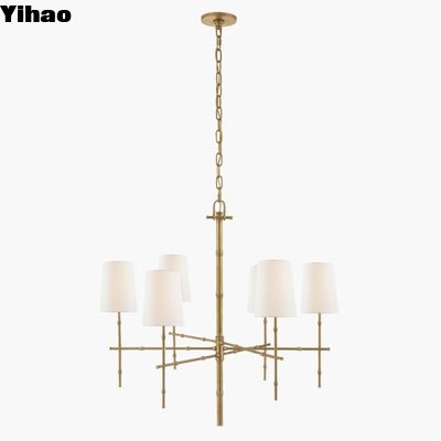 S 5161 Grenol Lustre de bambou moderne moyen Bronze / nickel poli / cuivre ancien frotté à la main