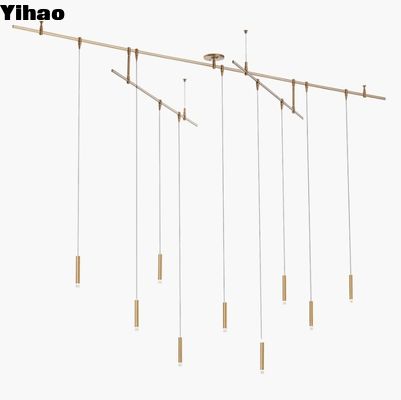 700MXY9R Moxy Chandelier en laiton vieilli 9 Lumière Dimmable Compatible avec ELV Dimmers