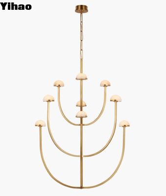 KW 5622 Pedra X-Large Lustre de cristal en laiton à trois niveaux Bronze / Nickel poli / Laiton ancien brûlé