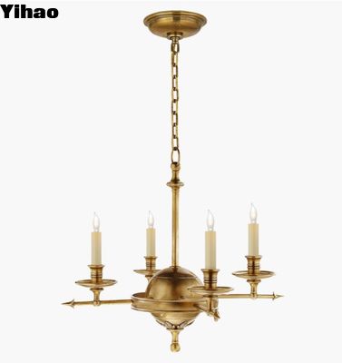 CHC 1448 Confort visuel Lustre à feuilles et flèches de petite taille de 14 pouces en bronze / en laiton ancien brûlé / en bronze avec laiton ancien