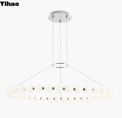 700OBT Orbet 42 lustre Dimmable 50 Watt 90 CRI 2700K laiton et lustre de cristal