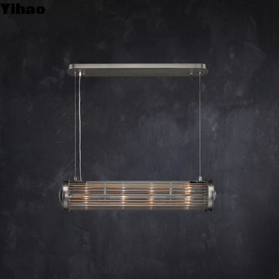 Pendant rectangulaire durable Newton Naturel et élégant 4 ampoules E12 25W 2200K