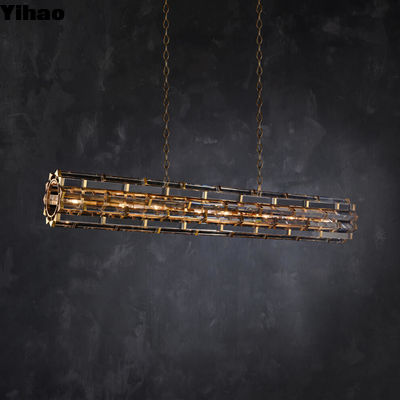 Collier de nuit en bronze pendentif rectangulaire réglable réglable