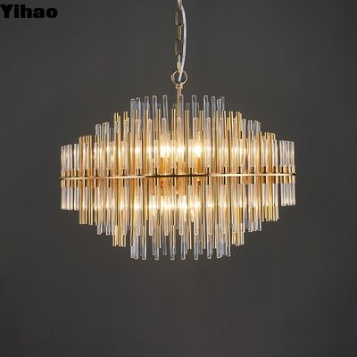 Lumière de cristal de luxe en laiton avec conception personnalisée LED blanche chaude 3500K et durée de vie de 50000 heures