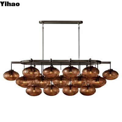 Chandelier en cuivre moderne de luxe avec ombre cristalline et durée de vie de 50000 heures pour un éclairage élégant